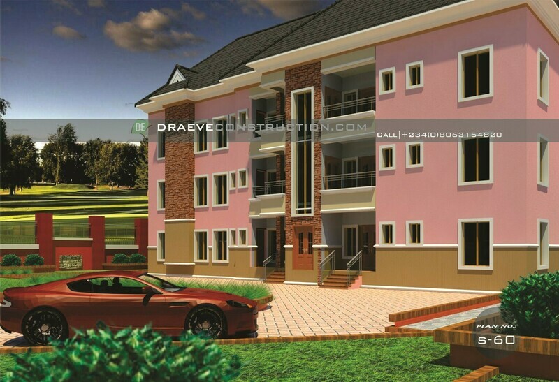 3 Units of 2 &amp; 3 Bedroom Apartments Floorplans Preview | Nigerian House Plans
