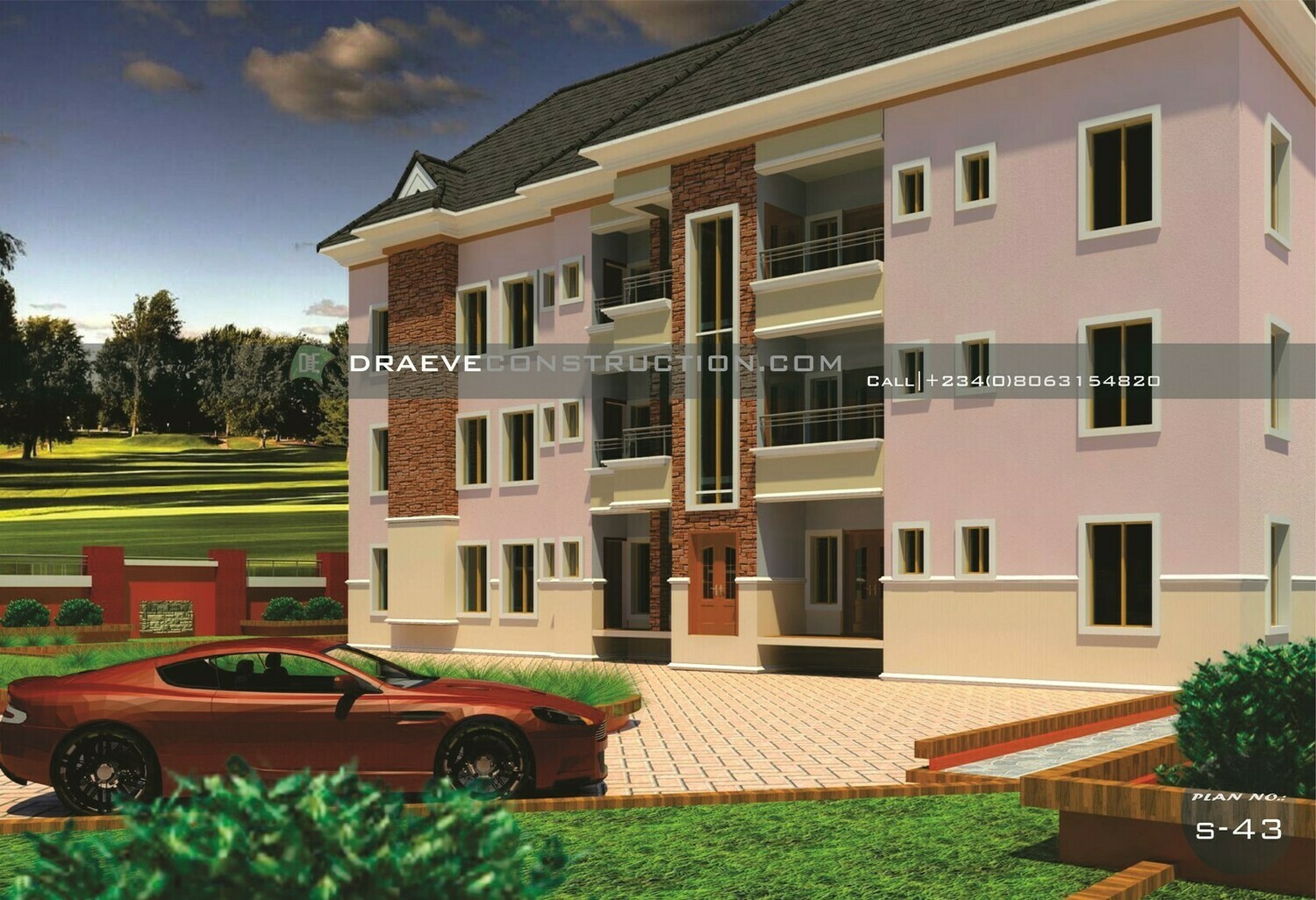 3 Units of 2 &amp; 3 Bedroom Apartments Floorplans Preview | Nigerian House Plans