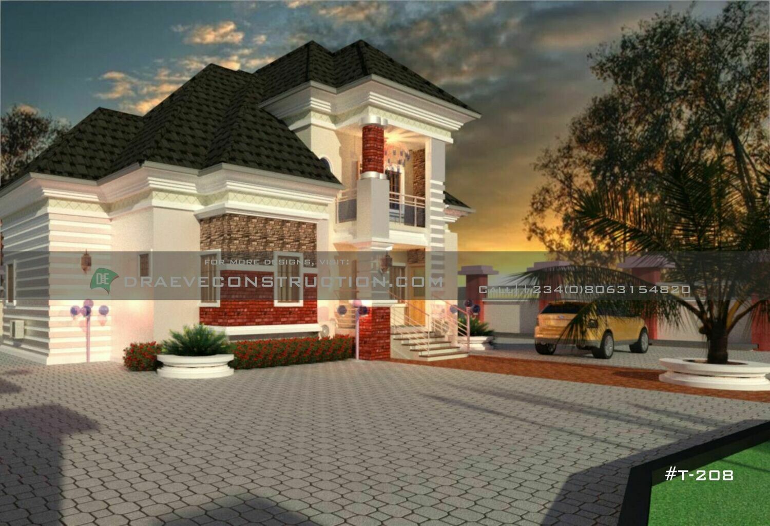 5 Bedroom Penthouse Floorplans with Key Construction Materials Estimate | Nigerian House Plans