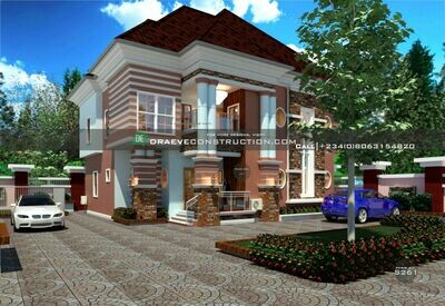 4 Bedroom Duplex Floorplans with Key Construction Materials Estimate | Nigerian House Plans