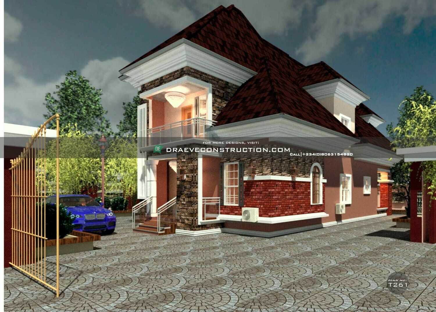 3 Bedroom Duplex House Plan Preview with Terrace | Nigerian House Plans