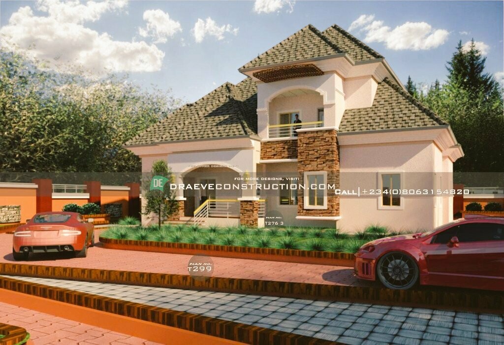 4 Bedroom Bungalow with Penthouse Plan Preview | Nigerian House Plans