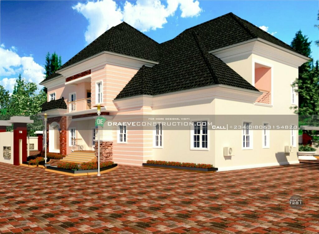 5 Bedroom Duplex Floorplans with Key Construction Materials Estimate | Nigerian House Plans