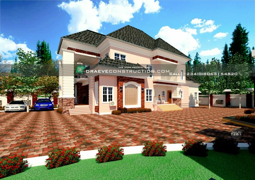 5 Bedroom Duplex Floorplans with Key Construction Materials Estimate | Nigerian House Plans