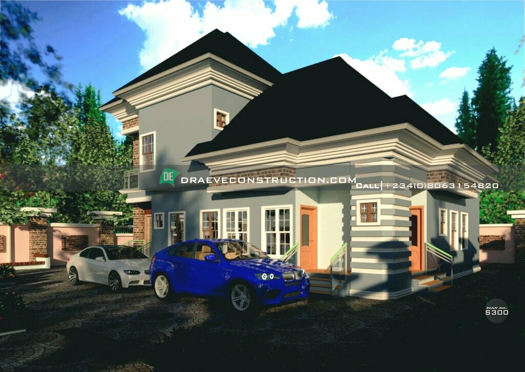 4 Bedroom Penthouse + 2 Bedroom Flat Houseplan Preview | Nigerian House Plans