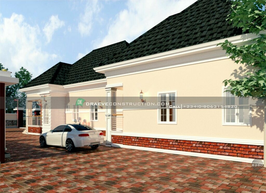 3 Bedroom Bungalow with 2 Bedroom Flat BQ House Plan Design | Nigerian House Plans
