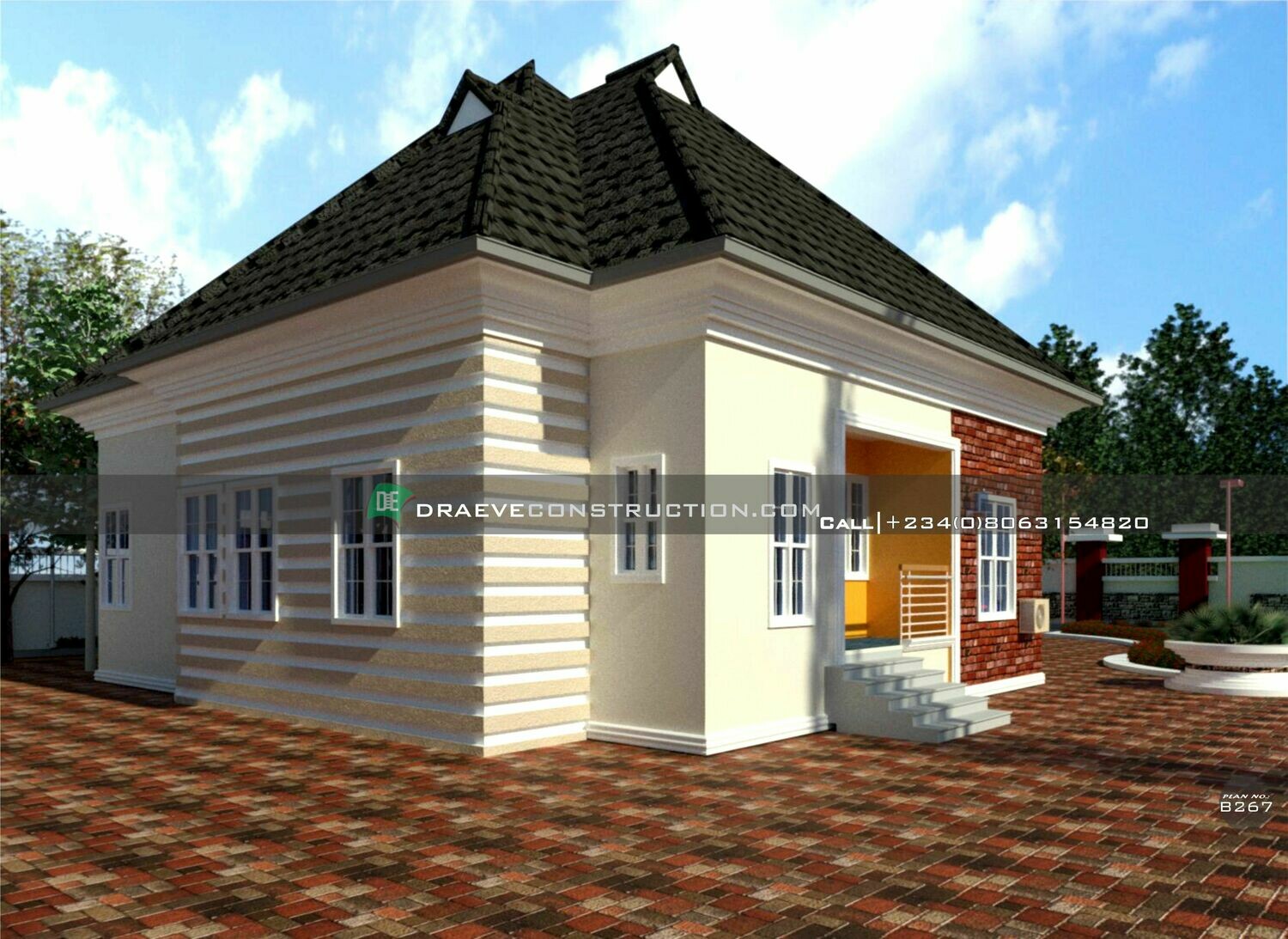 3 Bedroom Bungalow Floor Plan Preview | Nigerian House Plans