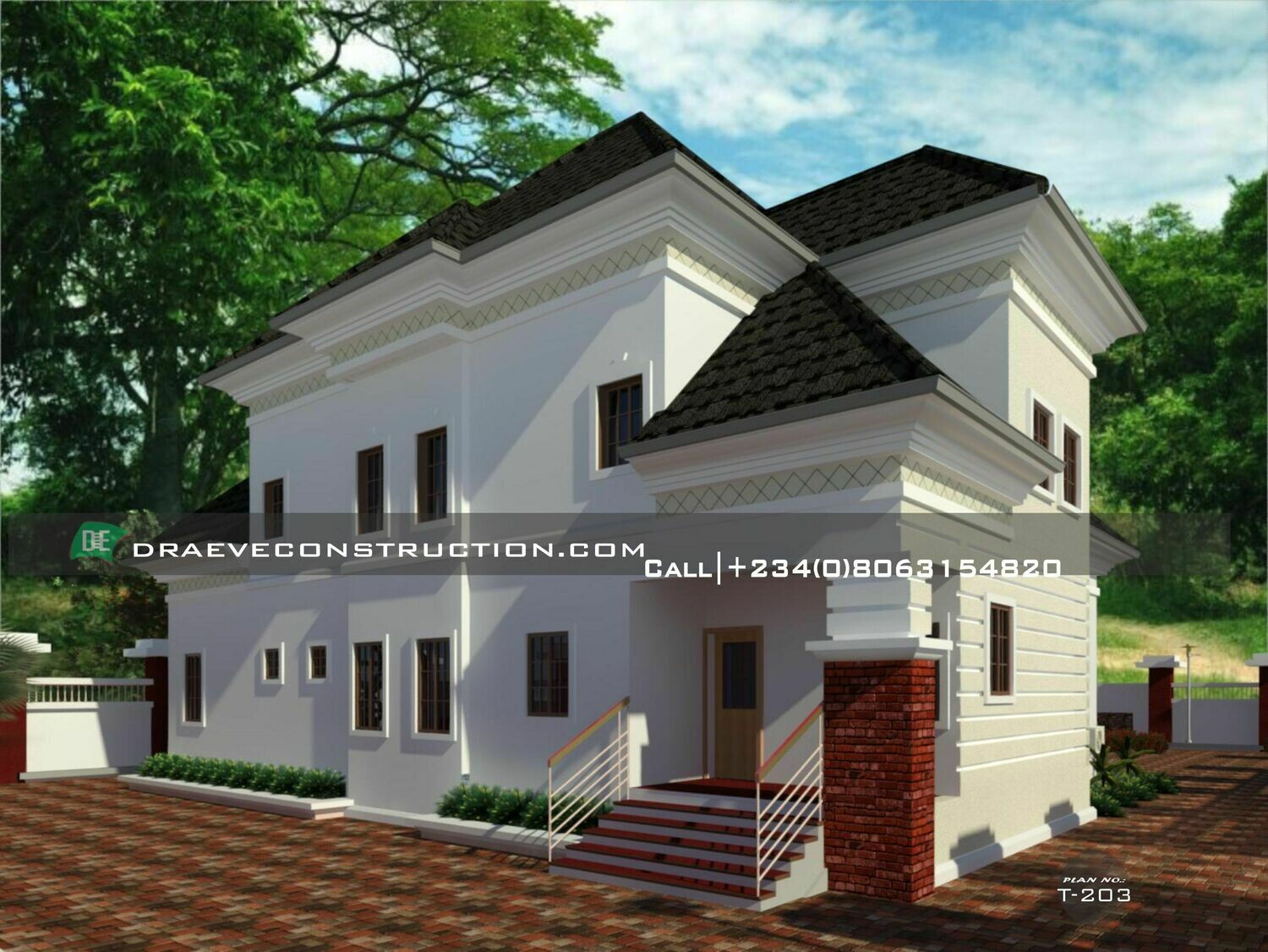 4 Bedroom Penthouse Floorplans with Key Construction Materials Estimate | Nigerian House Plans