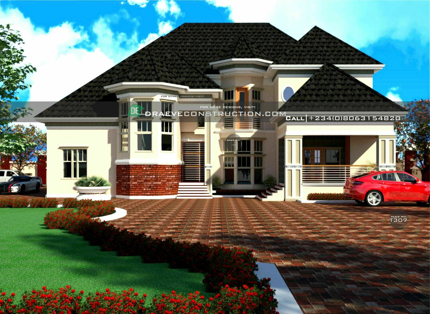 5 Bedroom Penthouse Floorplan with 2 Lounges Preview | Nigerian House Plans