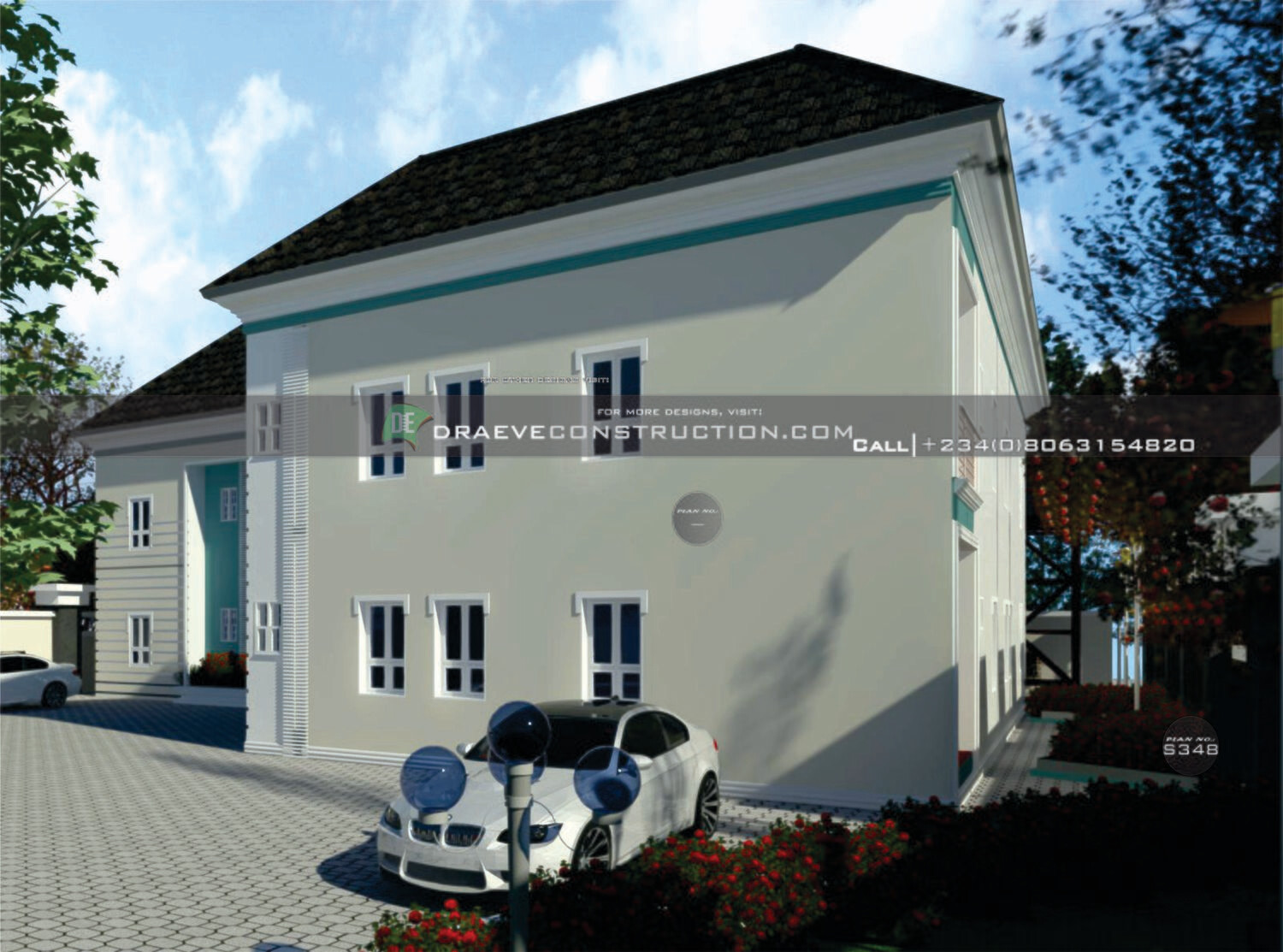 2 Units each of 1, 2 &amp; 3 Bedroom Flats Floor plan Preview | Nigerian House Plans
