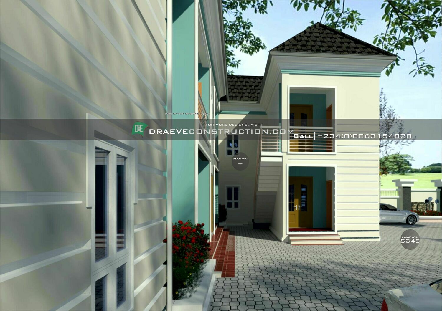 2 Units each of 1, 2 &amp; 3 Bedroom Flats Floor plan Preview | Nigerian House Plans