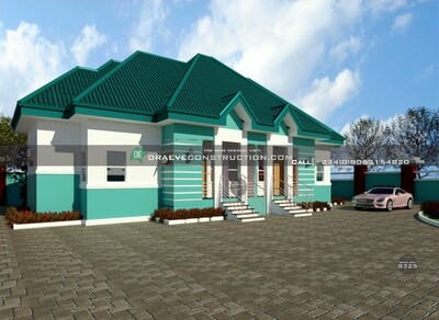 2 Units of 2 Bedroom Flats Plan Preview | Nigerian House Plans
