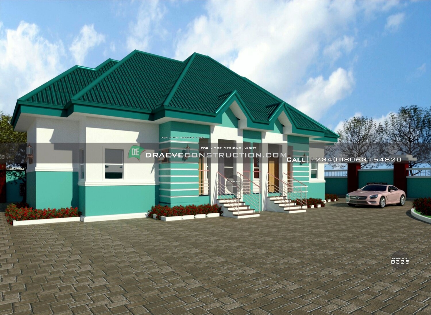 2 Units of 2 Bedroom Flats Plan Preview | Nigerian House Plans
