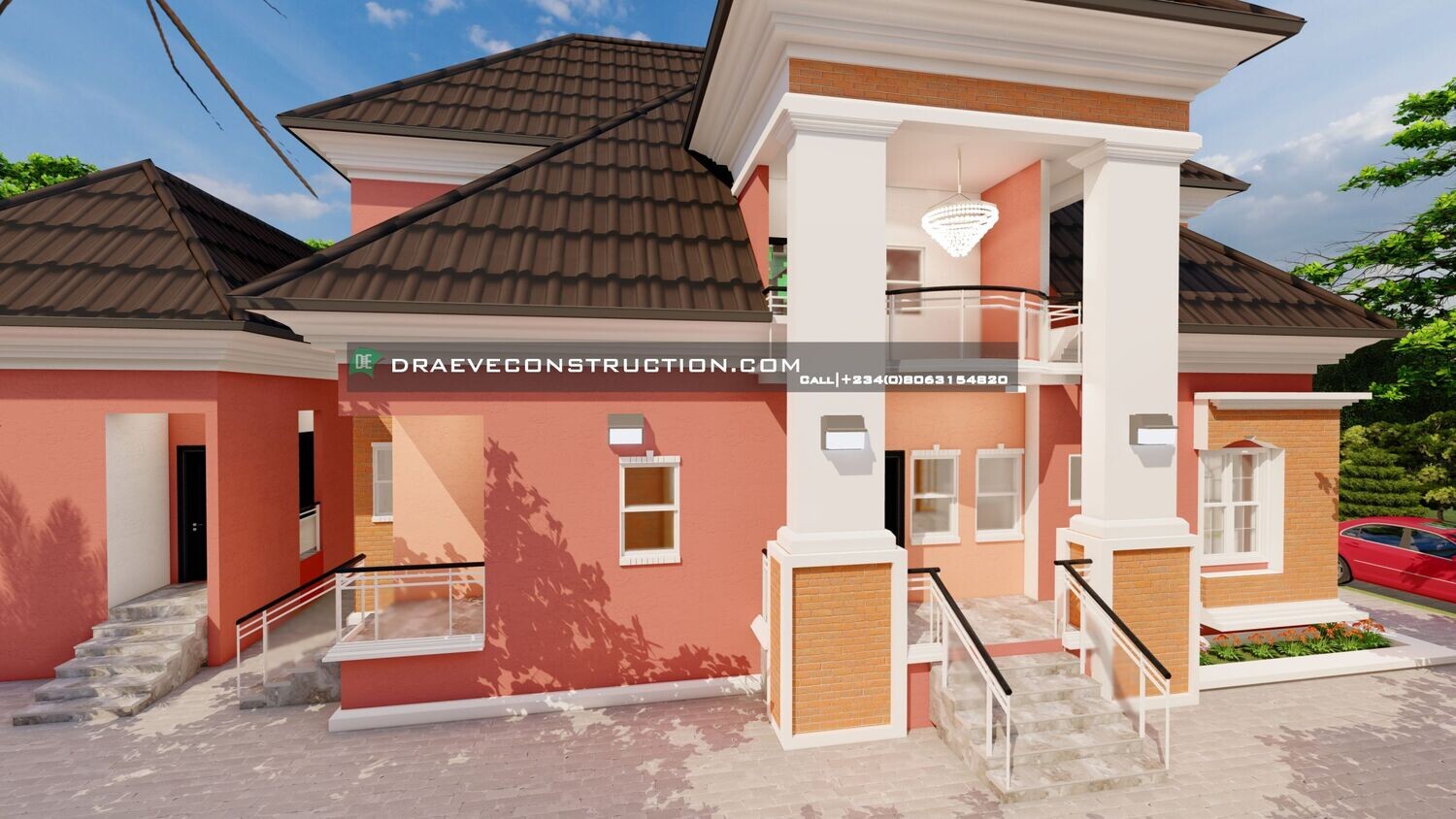 4 Bedroom Penthouse Floorplan Design with 1 Bedroom Flat attached