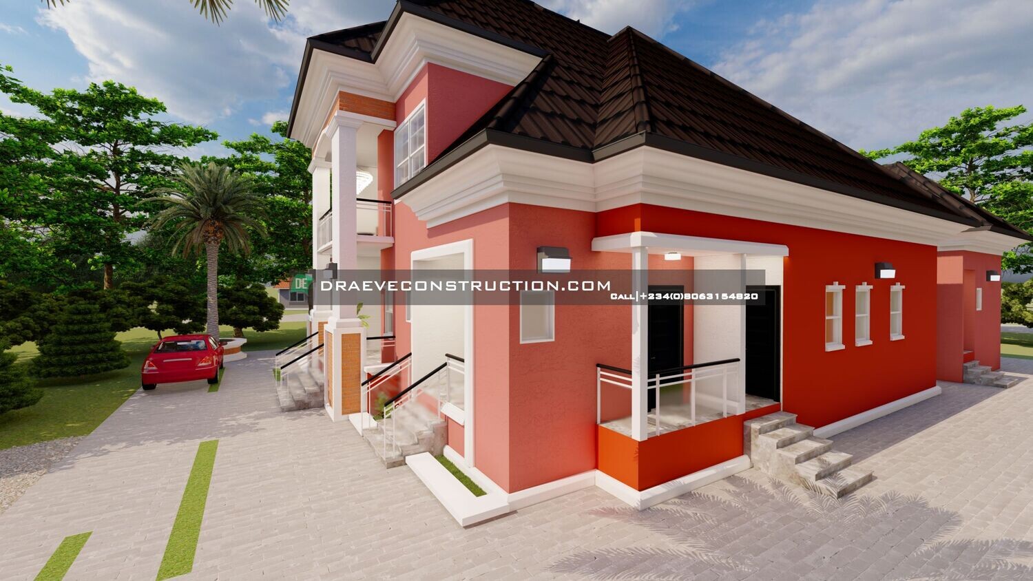 4 Bedroom Penthouse Floorplan Design with 1 Bedroom Flat attached