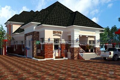 7 Bedroom Bungalow Floorplan with Penthouse fitted with Home Cinema | Nigerian Houseplans
