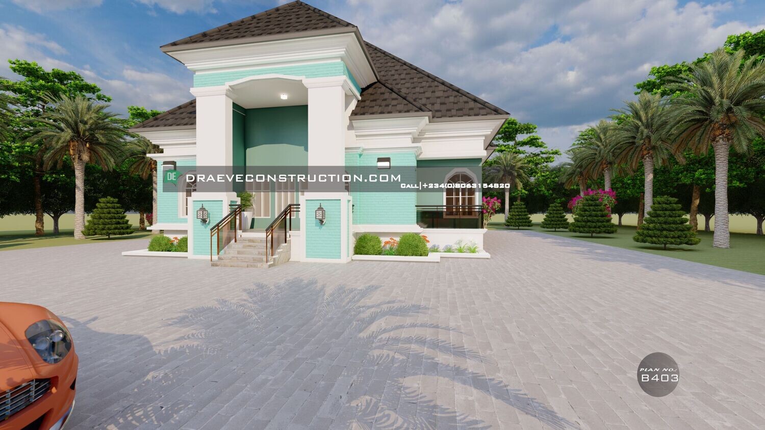 5 Bedroom Bungalow Floorplan Design with Waiting room |Nigerian House plans