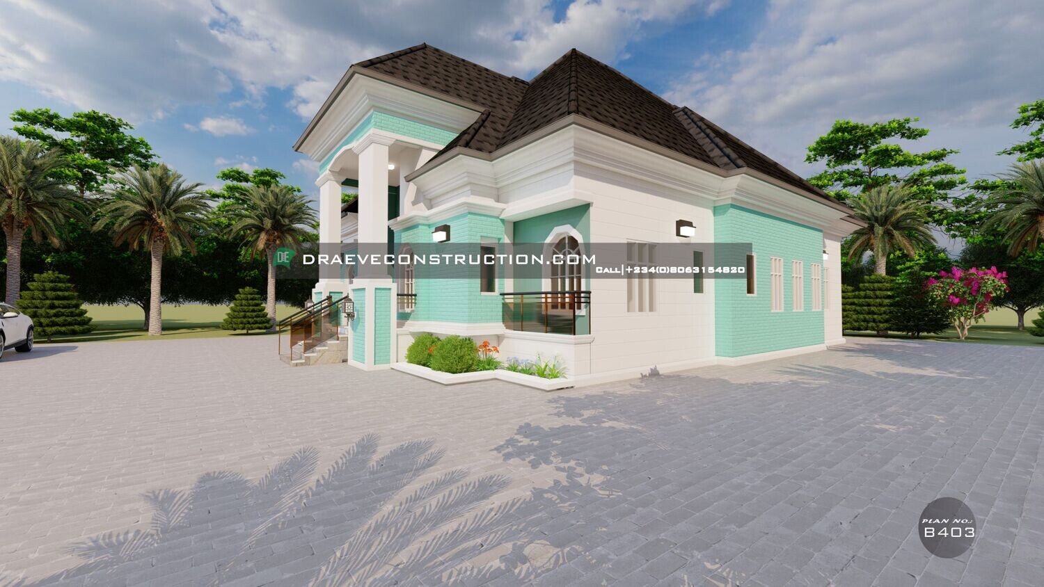 5 Bedroom Bungalow Floorplan Design with Waiting room |Nigerian House plans
