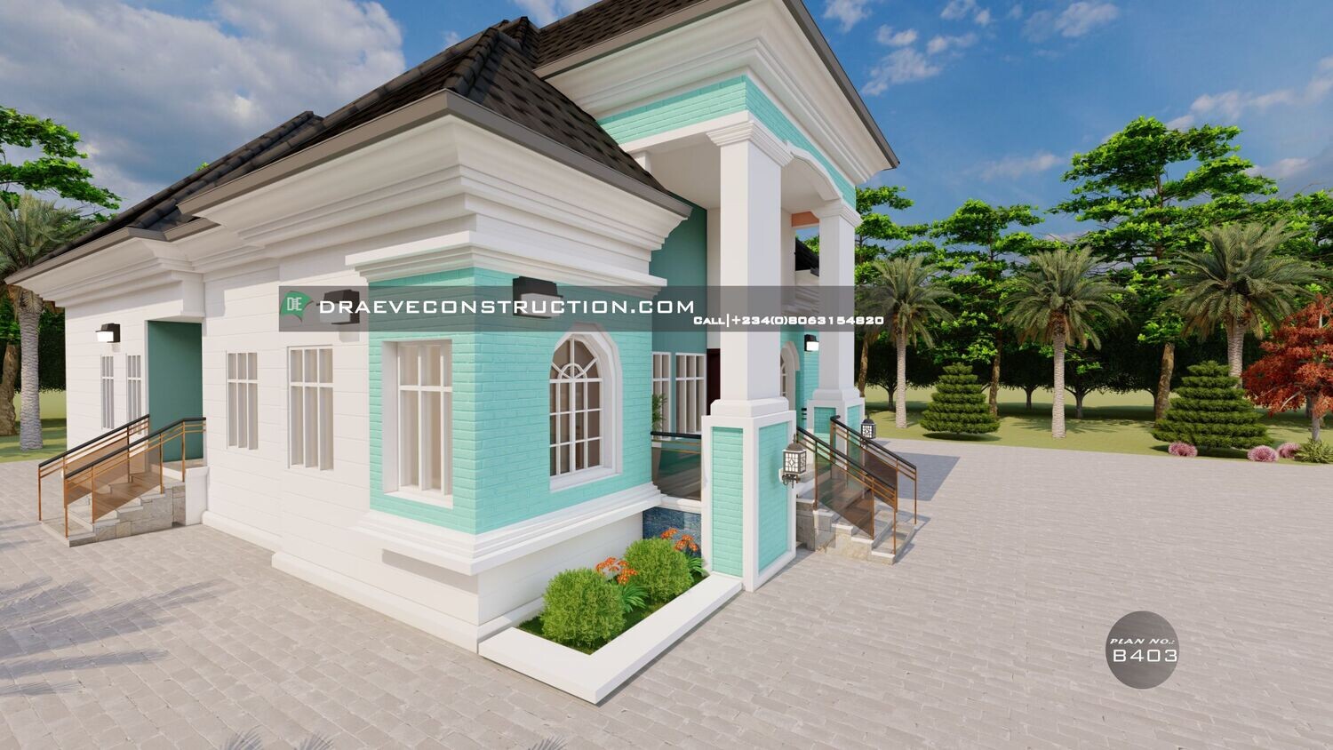 5 Bedroom Bungalow Floorplan Design with Waiting room |Nigerian House plans