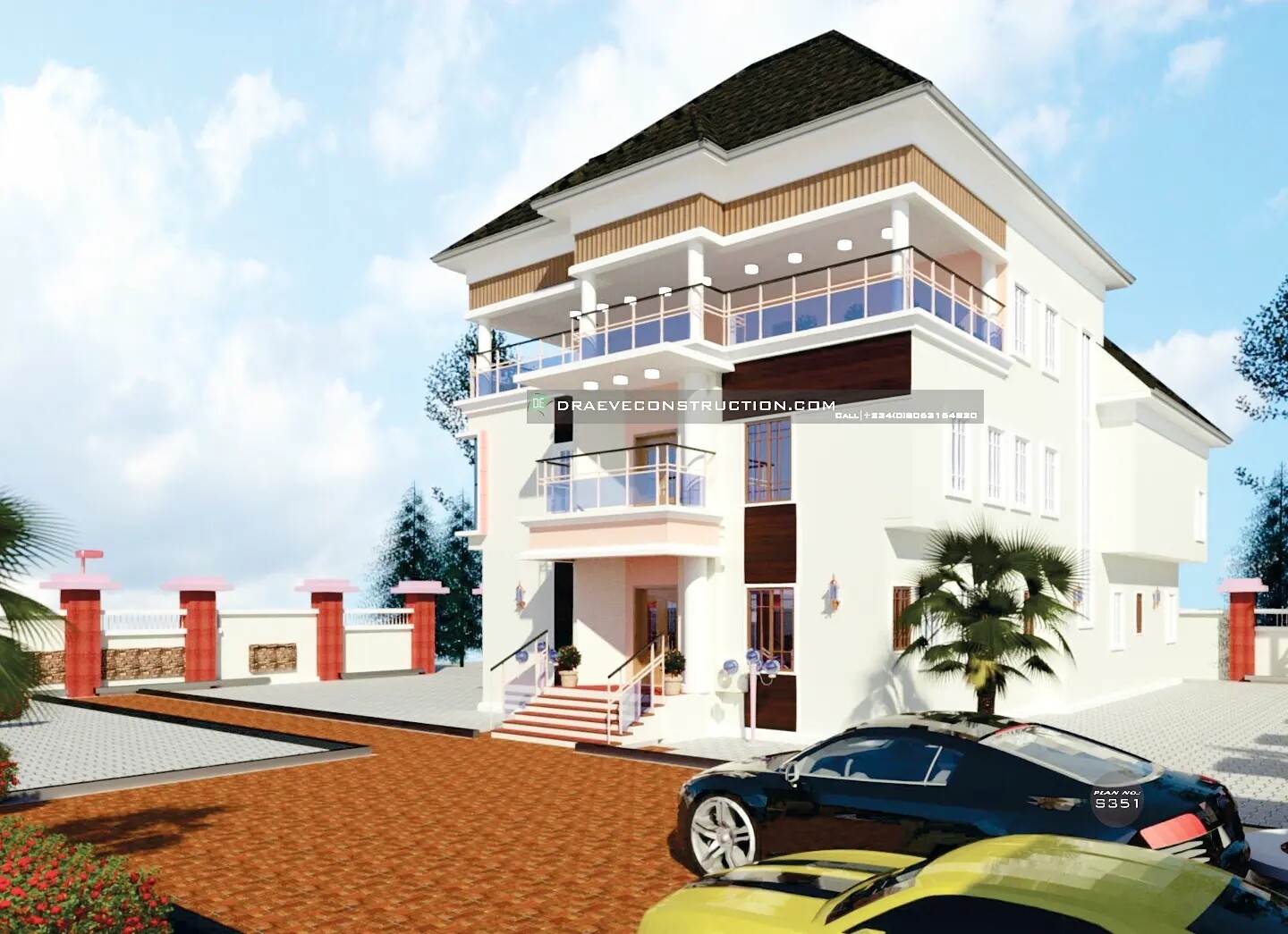 7 Bedroom Penthouse Floorplan with Gym &amp; Private lounge | Nigerian Houseplans