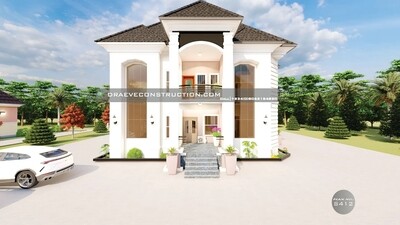 6 Bedroom Duplex Floorplan with Anteroom | Nigerian House Design