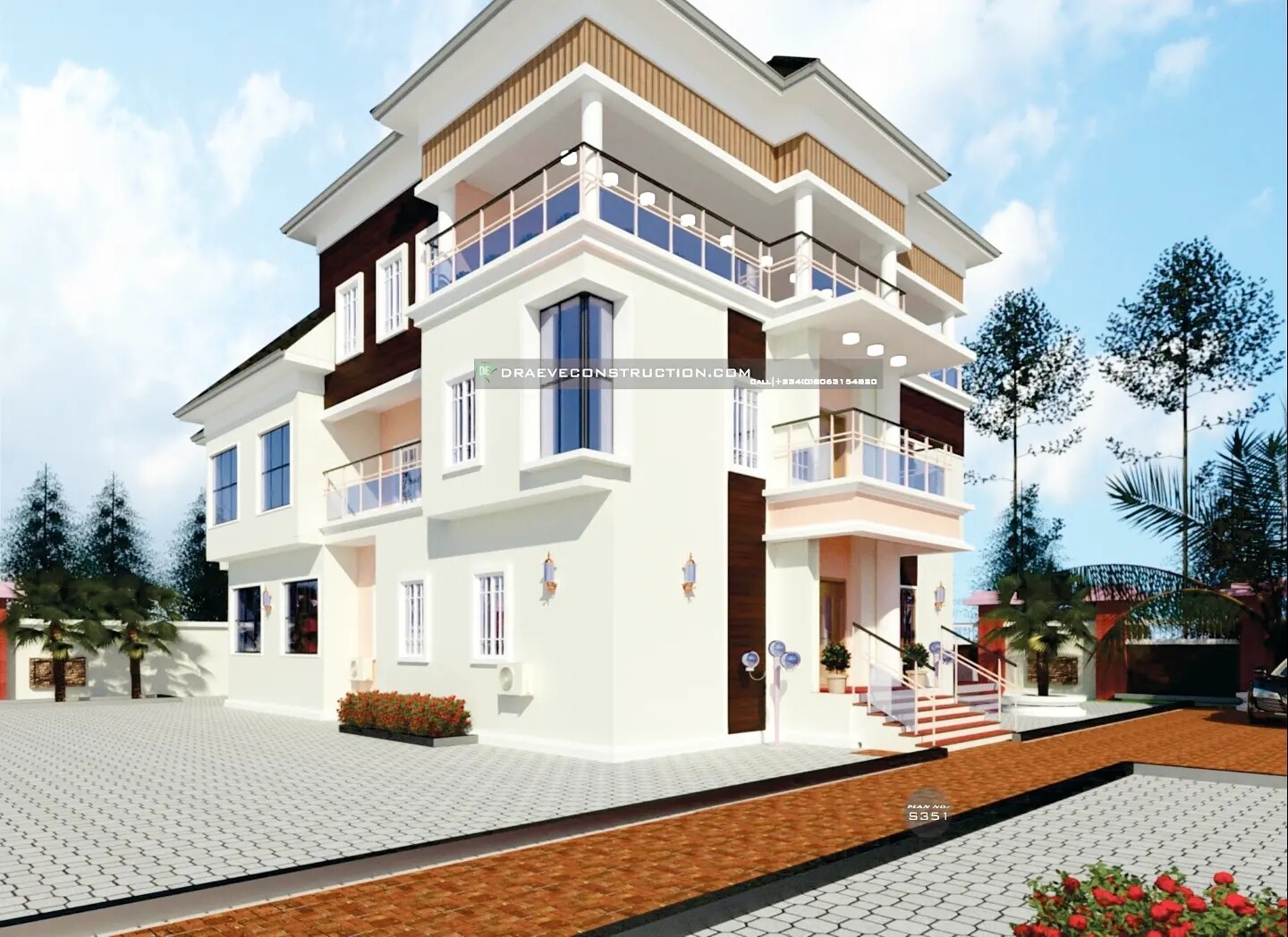 7 Bedroom Penthouse Floorplan with Gym &amp; Private lounge | Nigerian Houseplans