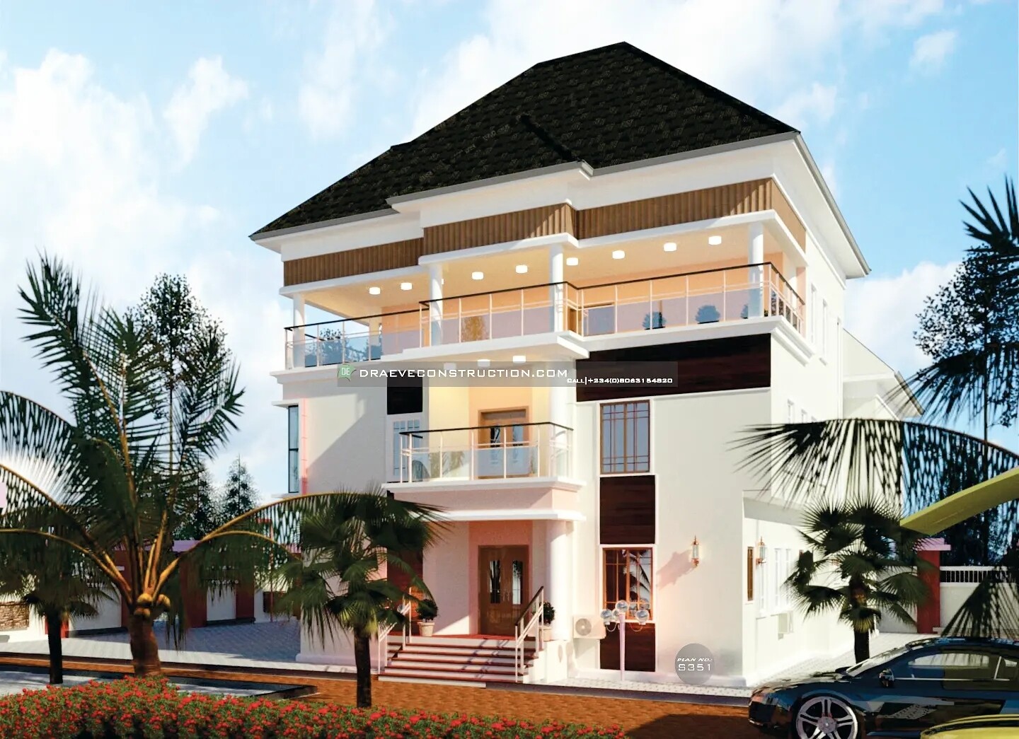 7 Bedroom Penthouse Floorplan with Gym &amp; Private lounge | Nigerian Houseplans