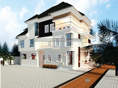 6 Bedroom Penthouse Floorplan with Private Lounge | Nigerian Houseplans