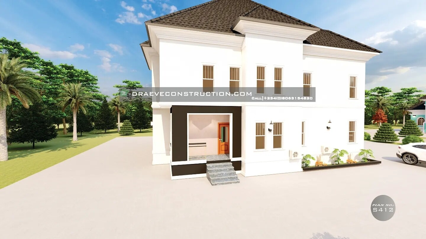 6 Bedroom Duplex Floorplan with Anteroom | Nigerian House Design