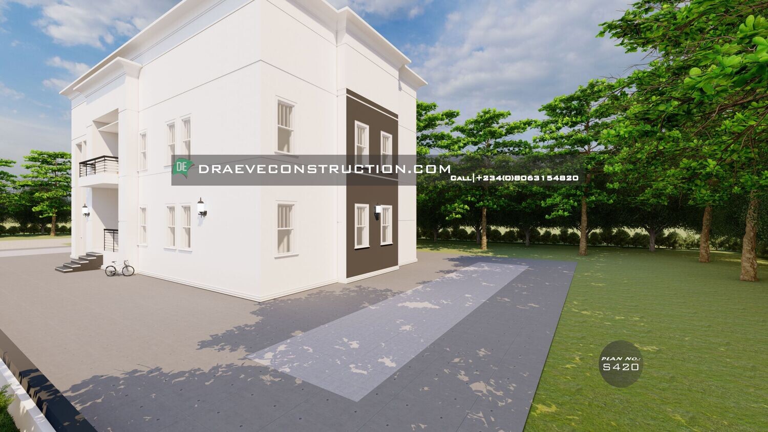 2 Units of 3 Bedroom Open Plan Flats with Flatroof | Nigerian House Plans
