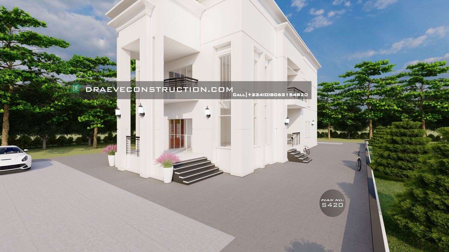 2 Units of 3 Bedroom Open Plan Flats with Flatroof | Nigerian House Plans