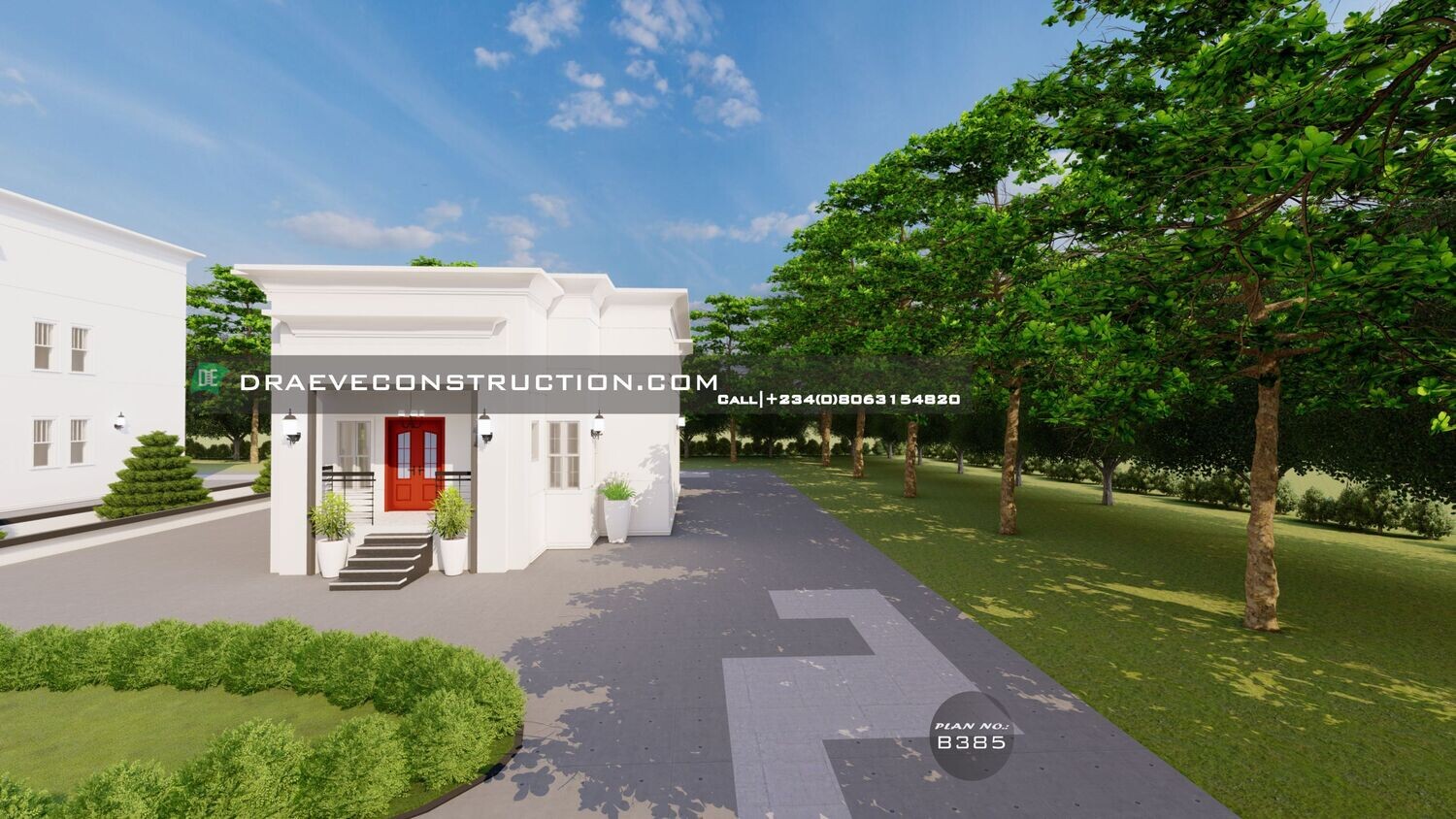 3 Bedroom Flatroof Bungalow Open Floorplan Preview | Nigerian House Plans