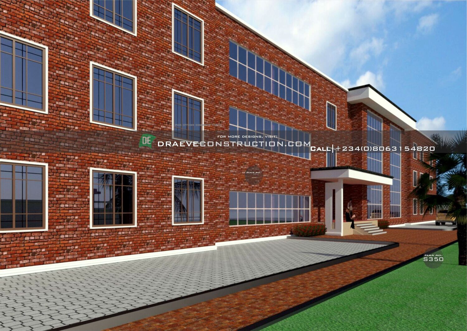 2 Storey Secondary School Building Floor plan preview  | Nigerian House Plans