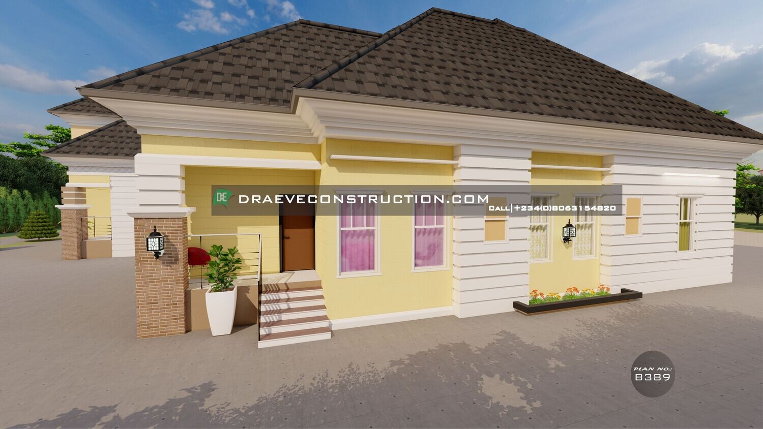 5 Bedroom Bungalow Floorplan Design | Nigerian House Plans
