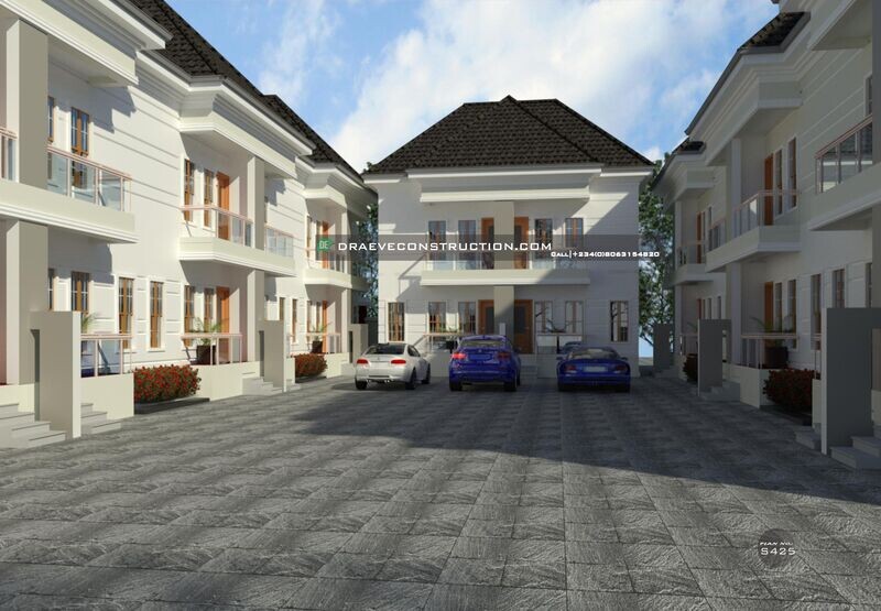 14 Units of 1 Bedroom Open Plan Duplex Flats Floorplan | Nigerian Houseplans