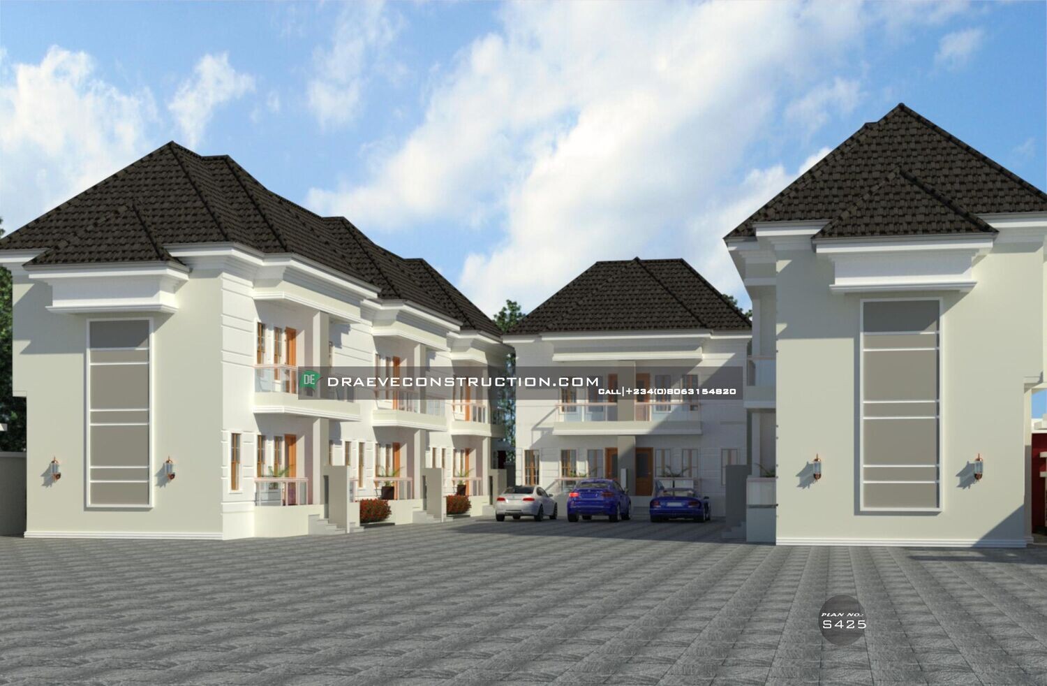 14 Units of 1 Bedroom Open Plan Duplex Flats Floorplan | Nigerian Houseplans