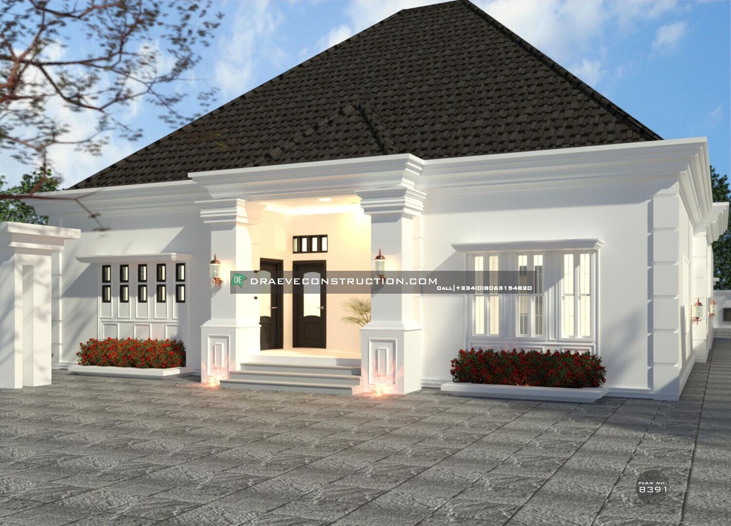 3 Bedroom Bungalow Houseplan Design with Ante room | Nigerian House Plan