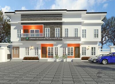 3 Bedroom Flat with Two 1 Bedroom Flats Floorplan | Nigerian House designs