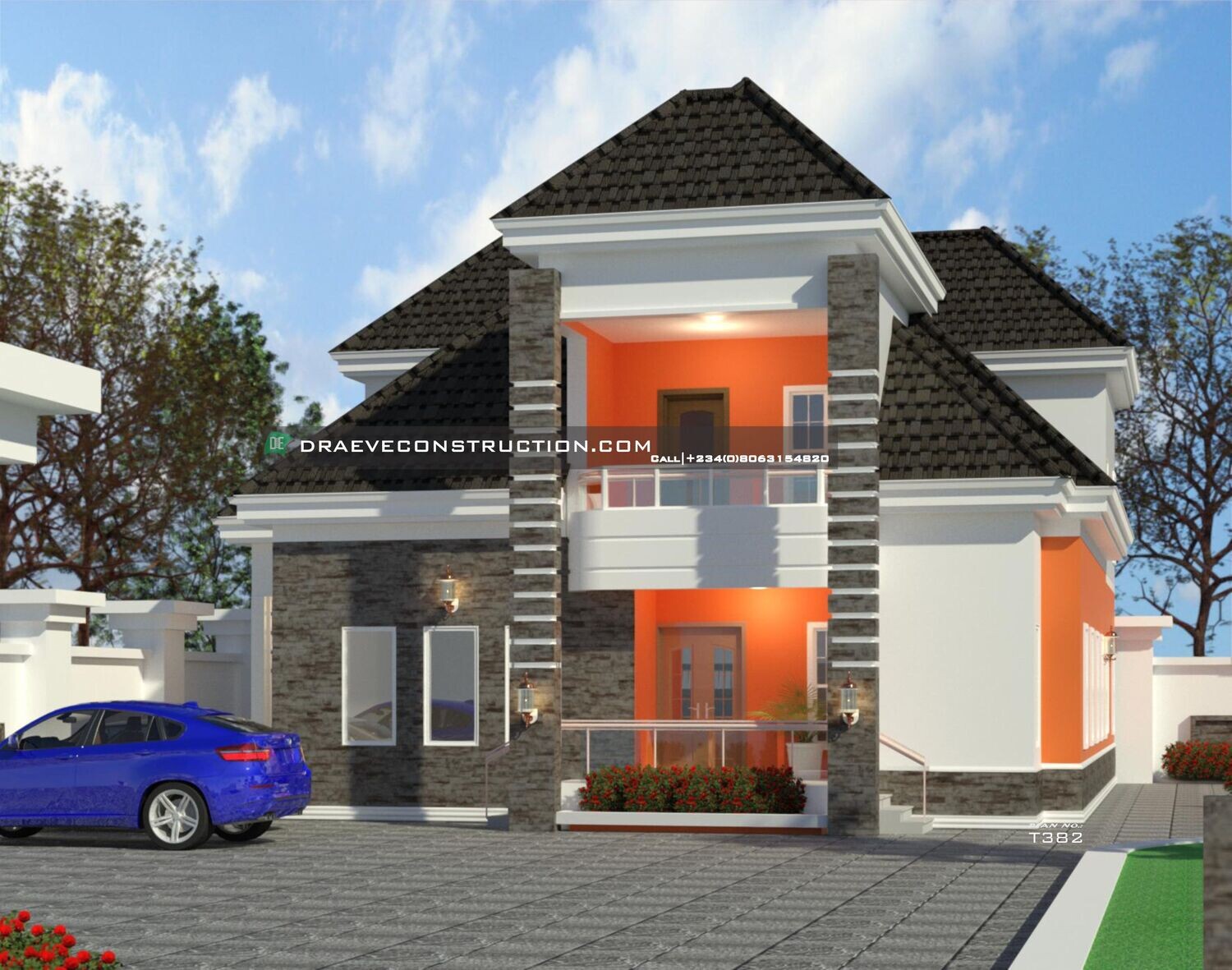 5 Bedroom Penthouse with Ante room | Nigerian House designs