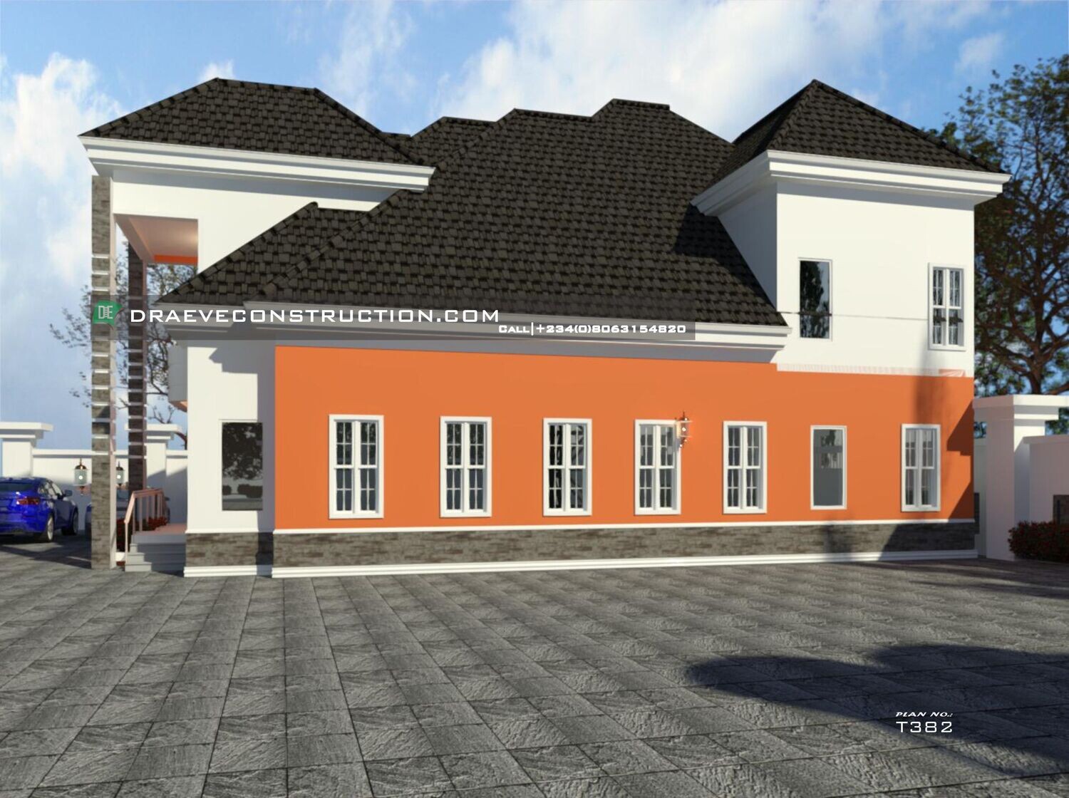 5 Bedroom Penthouse with Ante room | Nigerian House designs