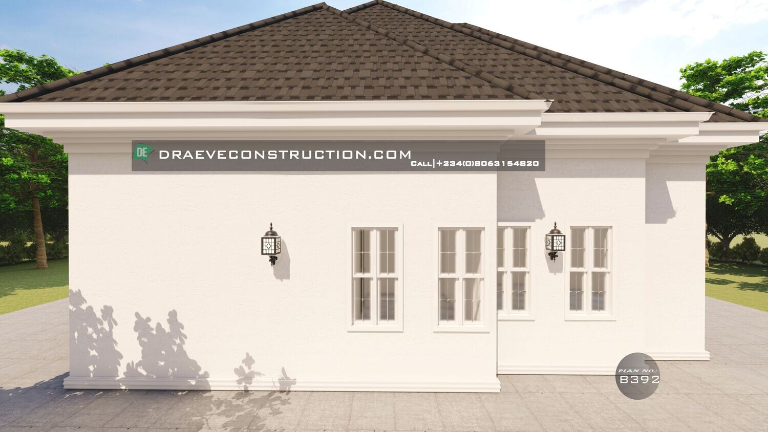 4 Bedroom Bungalow Floorplan with Master's Suite | Nigerian House Plans