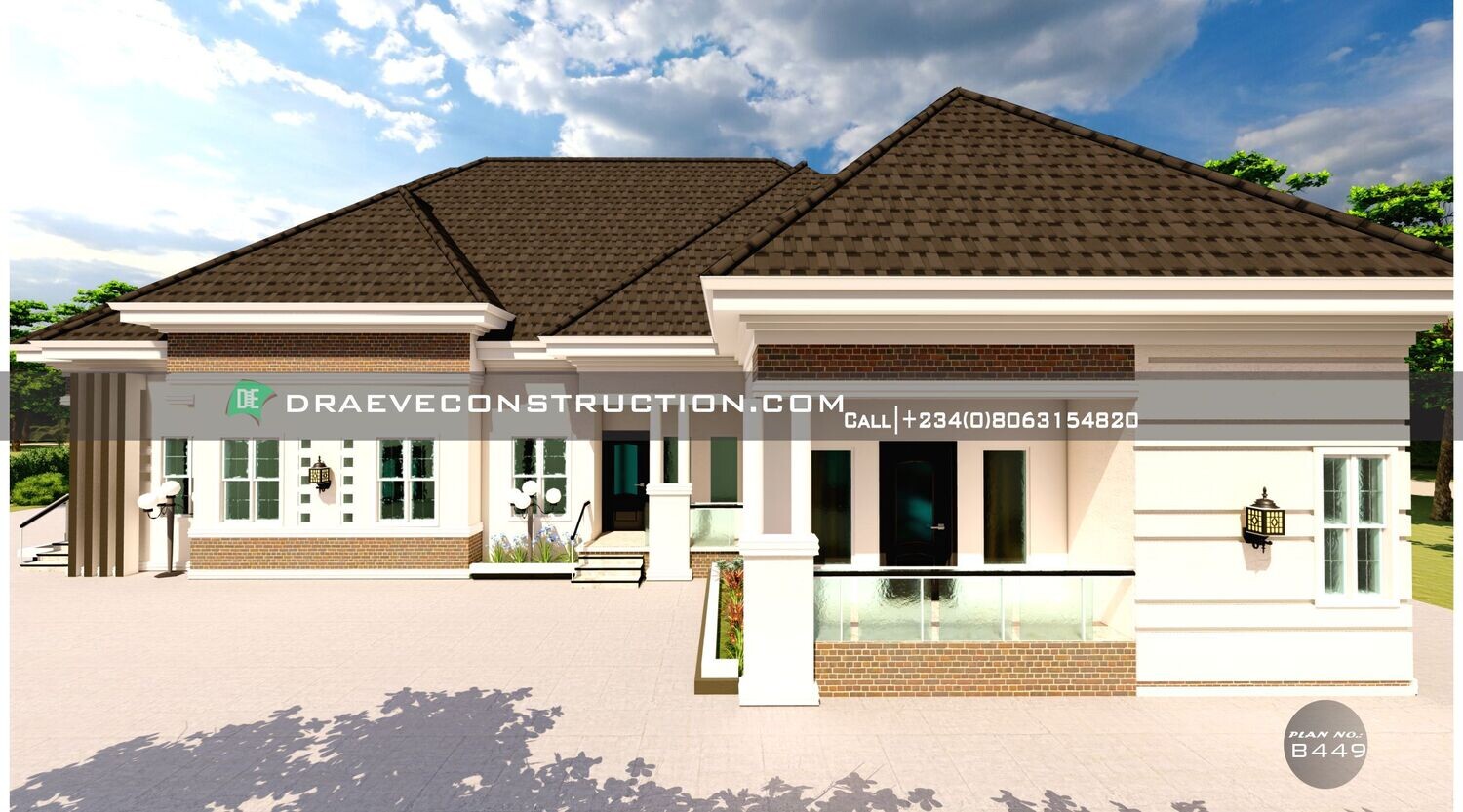 5 Bedroom Bungalow Floorplan with Master's Suite | Nigerian House Plans