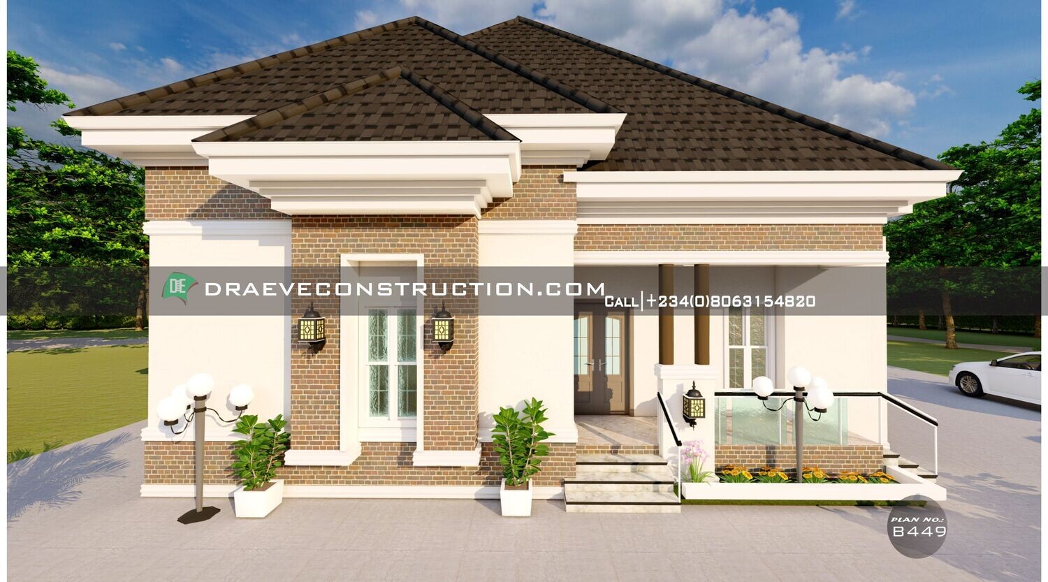 5 Bedroom Bungalow Floorplan with Master's Suite | Nigerian House Plans