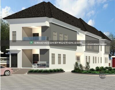 2 Units of 2 Bedroom Apartments Floorplan | Nigerian House Plans