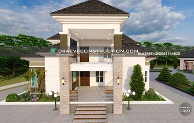 5 Bedroom Penthouse Floorplans with Anteroom | Nigerian House Plans