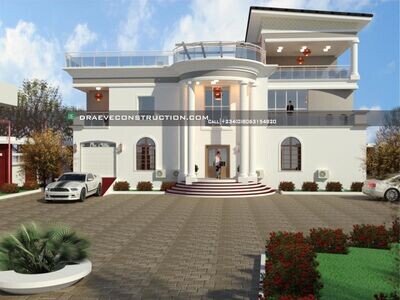 Luxury 5 Bedroom Penthouse Floorplans with Garage | Nigerian House Plans
