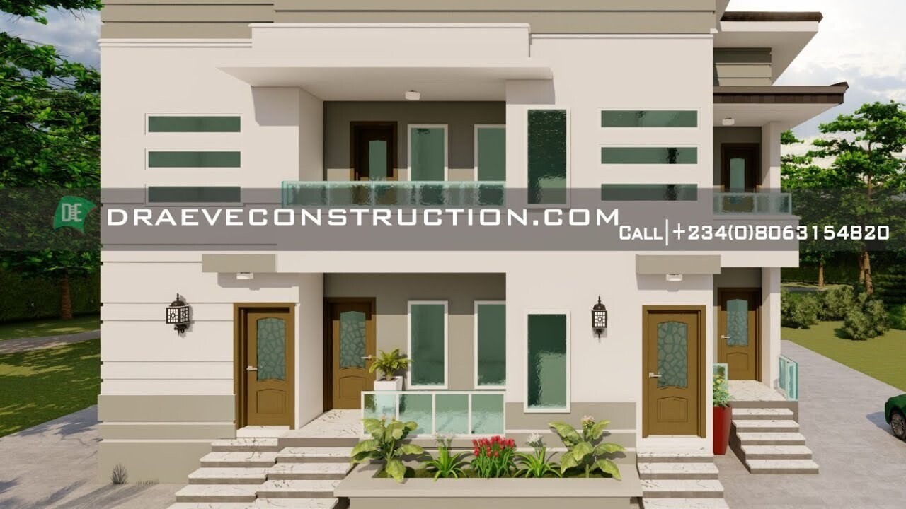 2 Units of 1 Bedroom &amp; Selfcontain Apartments Floorplans | Nigerian House Plans