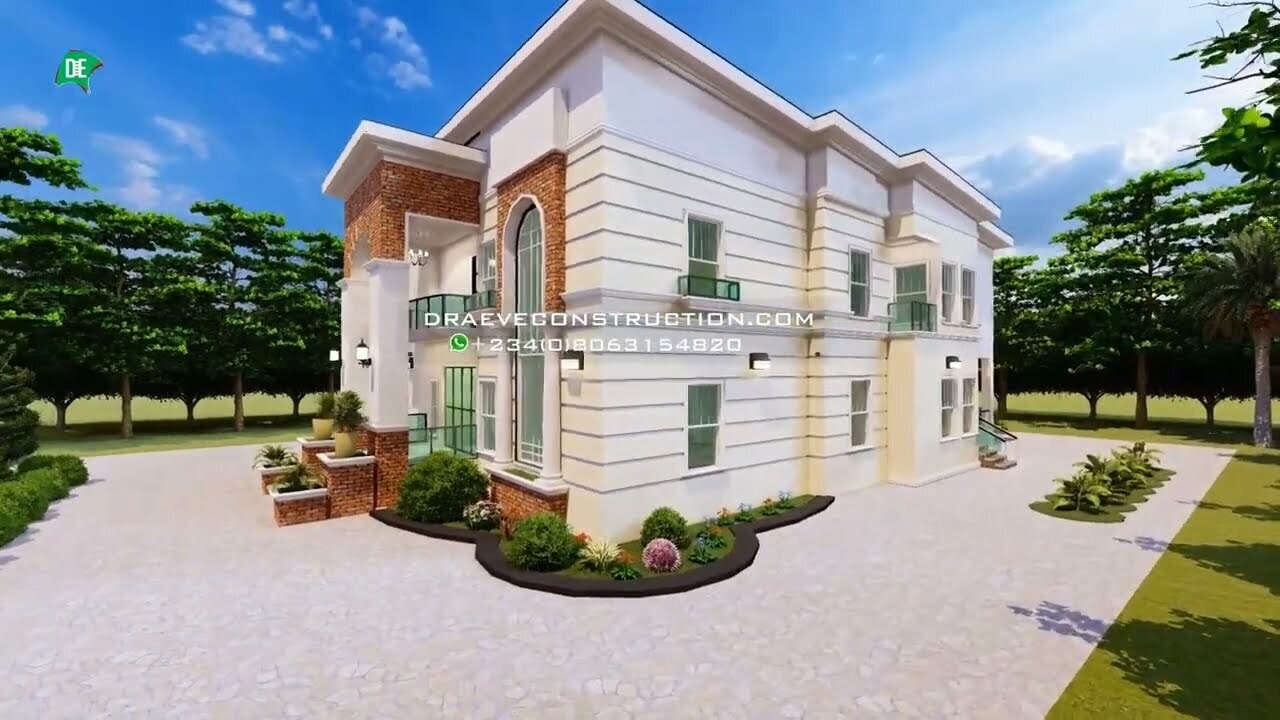 5 Bedroom Duplex Flatroof House plan Design Preview | Nigerian House Plans