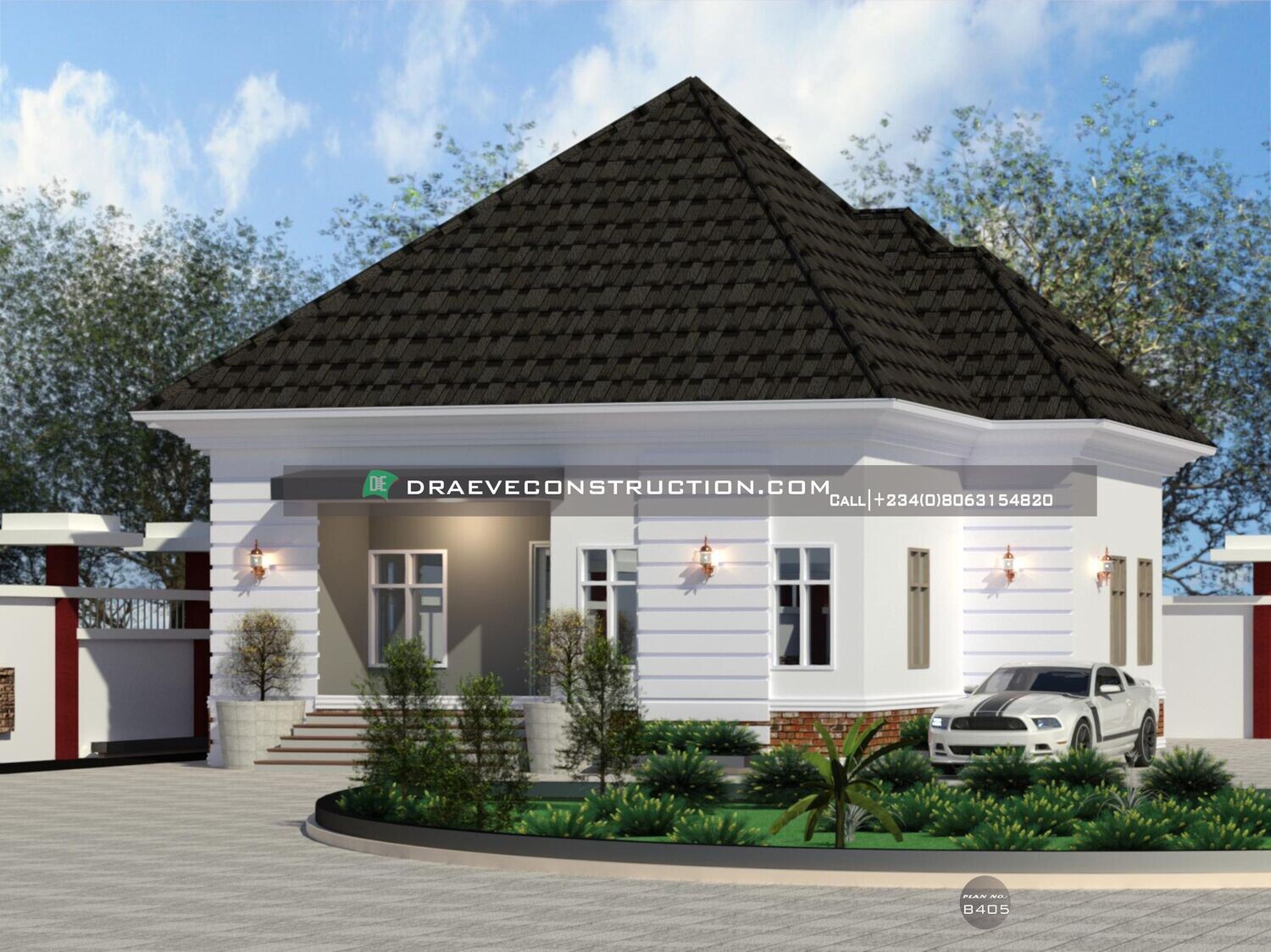 2 Bedroom Bungalow Floor Plan Preview | Nigerian House Plans