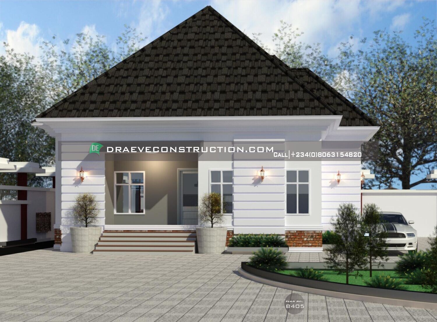 2 Bedroom Bungalow Floor Plan Preview | Nigerian House Plans